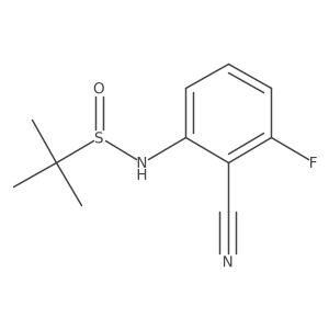 N-(2-cyano-3-fluorophenyl)-2-methylpropane-2-sulfinamide结构式