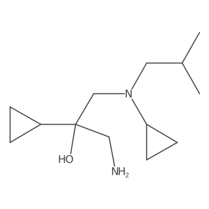 Cyclopropanemethanol, I+/--(aminomethyl)-I+/--[[cyclopropyl(2-methylpropyl)amino]methyl]-结构式