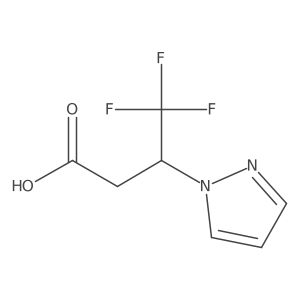 4,4,4-trifluoro-3-(1H-pyrazol-1-yl)butanoic acid结构式
