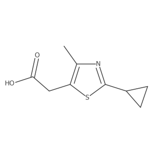 2-(2-Cyclopropyl-4-methyl-1,3-thiazol-5-yl)acetic acid Structure