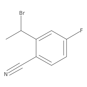 2-(1-Bromo-ethyl)-4-fluoro-benzonitrile结构式