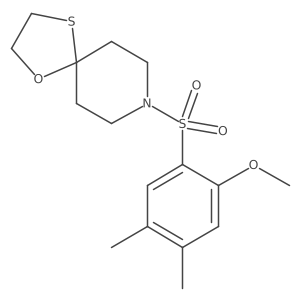 8-((2-Methoxy-4,5-dimethylphenyl)sulfonyl)-1-oxa-4-thia-8-azaspiro[4.5]decane结构式