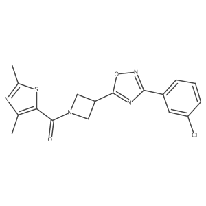 (3-(3-(3-Chlorophenyl)-1,2,4-oxadiazol-5-yl)azetidin-1-yl)(2,4-dimethylthiazol-5-yl)methanone结构式