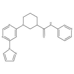 1-(6-(1H-pyrazol-1-yl)pyrimidin-4-yl)-N-(pyridin-3-yl)piperidine-3-carboxamide Structure