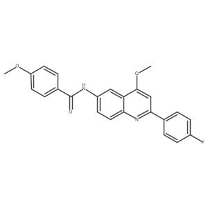 N-[2-(4-Fluorophenyl)-4-methoxyquinolin-6-YL]-4-methoxybenzamide结构式