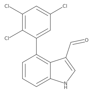 4-(2,3,5-Trichlorophenyl)-1H-indole-3-carbaldehyde Structure