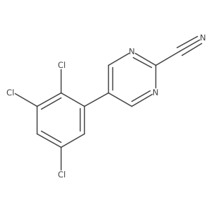 5-(2,3,5-Trichlorophenyl)pyrimidine-2-carbonitrile Structure