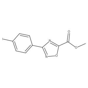 Methyl 3-(4-iodophenyl)-1,2,4-oxadiazole-5-carboxylate结构式