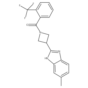 (3-(5-methyl-1H-benzo[d]imidazol-2-yl)azetidin-1-yl)(2-(trifluoromethyl)phenyl)methanone Structure
