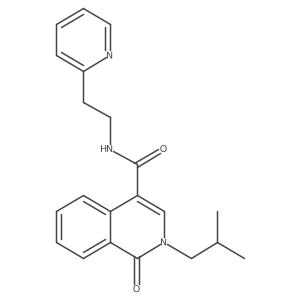 2-isobutyl-1-oxo-N-[2-(2-pyridyl)ethyl]-1,2-dihydro-4-isoquinolinecarboxamide结构式