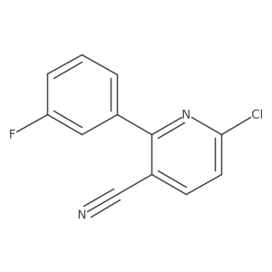 6-Chloro-2-(3-fluorophenyl)nicotinonitrile结构式