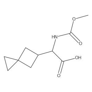2-(Methoxycarbonylamino)-2-spiro[2.3]hexan-5-ylacetic acid结构式