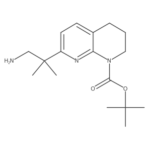 Tert-butyl 7-(1-amino-2-methylpropan-2-YL)-3,4-dihydro-1,8-naphthyridine-1(2H)-carboxylate结构式