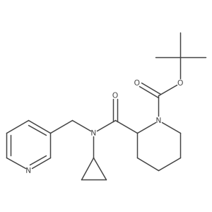 tert-Butyl 2-(cyclopropyl(pyridin-3-ylmethyl)carbamoyl)piperidine-1-carboxylate Structure