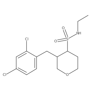 3-(2,4-dichlorobenzyl)-N-ethyltetrahydro-2H-pyran-4-sulfonamide结构式
