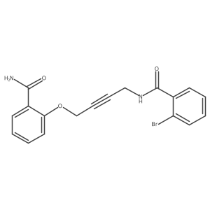 2-bromo-N-(4-(2-carbamoylphenoxy)but-2-yn-1-yl)benzamide Structure