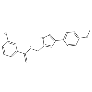 6-Chloro-N-[[3-(4-methoxyphenyl)-1H-1,2,4-triazol-5-yl]methyl]pyridine-2-carboxamide Structure