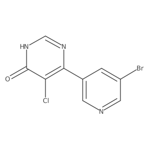 6-(5-Bromopyridin-3-yl)-5-chloropyrimidin-4(3H)-one Structure
