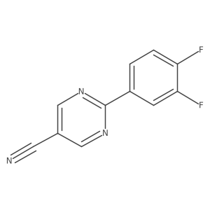 2-(3,4-Difluorophenyl)pyrimidine-5-carbonitrile结构式