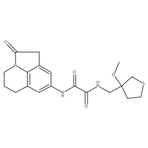N1-((3-methoxytetrahydrothiophen-3-yl)methyl)-N2-(2-oxo-2,4,5,6-tetrahydro-1H-pyrrolo[3,2,1-ij]quinolin-8-yl)oxalamide结构式
