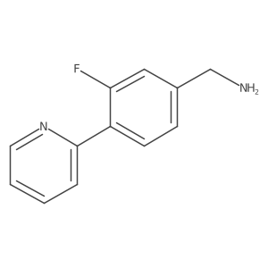 (3-Fluoro-4-pyridin-2-ylphenyl)methanamine结构式