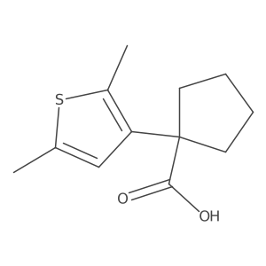 1-(2,5-Dimethylthiophen-3-yl)cyclopentane-1-carboxylic acid Structure
