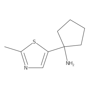 1-(2-Methyl-1,3-thiazol-5-yl)cyclopentan-1-amine Structure