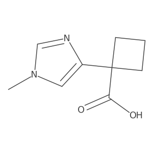 1-(1-methyl-1H-imidazol-4-yl)cyclobutane-1-carboxylic acid Structure