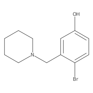 4-Bromo-3-(piperidin-1-ylmethyl)phenol Structure