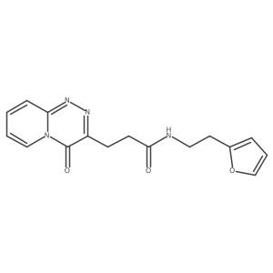 N-[2-(2-furyl)ethyl]-3-(4-oxo-4H-pyrido[2,1-c][1,2,4]triazin-3-yl)propanamide结构式