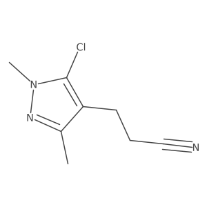 3-(5-Chloro-1,3-dimethyl-1h-pyrazol-4-yl)propanenitrile Structure