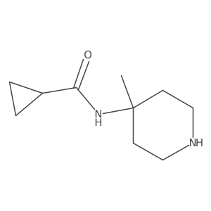 N-(4-Methylpiperidin-4-yl)cyclopropanecarboxamide结构式