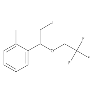 1-[2-Iodo-1-(2,2,2-trifluoroethoxy)ethyl]-2-methylbenzene Structure