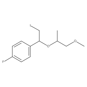 1-Fluoro-4-{2-iodo-1-[(1-methoxypropan-2-yl)oxy]ethyl}benzene结构式