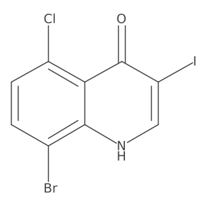 8-Bromo-5-chloro-3-iodoquinolin-4-ol Structure