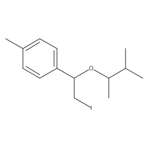 1-{2-Iodo-1-[(3-methylbutan-2-yl)oxy]ethyl}-4-methylbenzene Structure