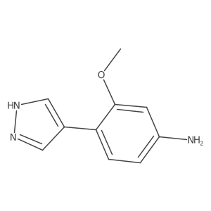 3-Methoxy-4-(1H-pyrazol-4-yl)benzenamine结构式