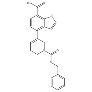 Benzyl 5-(7-carbamoyl-1H-pyrrolo[3,2-c]pyridin-4-yl)-3,6-dihydropyridine-1(2h)-carboxylate结构式