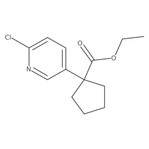 Ethyl 1-(6-chloropyridin-3-yl)cyclopentanecarboxylate结构式