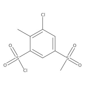 3-Chloro-2-methyl-5-(methylsulfonyl)benzenesulfonyl chloride Structure