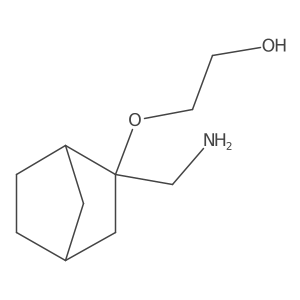 2-{[2-(Aminomethyl)bicyclo[2.2.1]heptan-2-yl]oxy}ethan-1-ol结构式