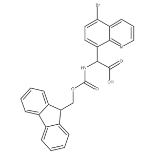 2-(5-bromoquinolin-8-yl)-2-({[(9H-fluoren-9-yl)methoxy]carbonyl}amino)acetic acid结构式
