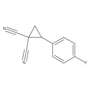 2-(4-Fluorophenyl)cyclopropane-1,1-dicarbonitrile结构式