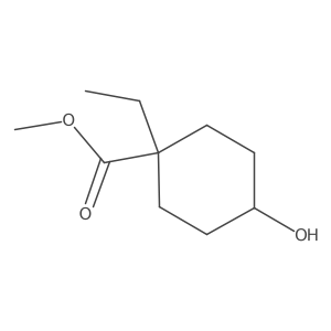Cyclohexanecarboxylic acid, 1-ethyl-4-hydroxy-, methyl ester Structure