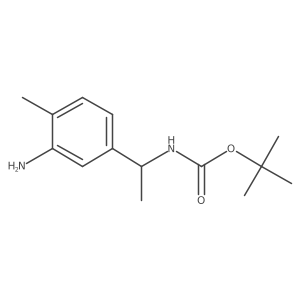 tert-Butyl (1-(3-amino-4-methylphenyl)ethyl)carbamate结构式