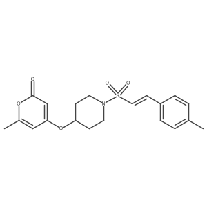 (E)-6-methyl-4-((1-((4-methylstyryl)sulfonyl)piperidin-4-yl)oxy)-2H-pyran-2-one Structure