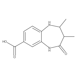 2,3-dimethyl-4-oxo-2,3,4,5-tetrahydro-1H-1,5-benzodiazepine-7-carboxylic acid结构式