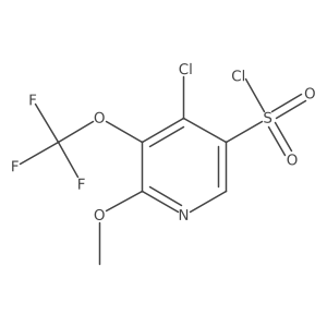 4-Chloro-6-methoxy-5-(trifluoromethoxy)pyridine-3-sulfonyl chloride Structure