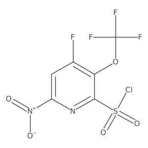 4-Fluoro-6-nitro-3-(trifluoromethoxy)pyridine-2-sulfonyl chloride Structure