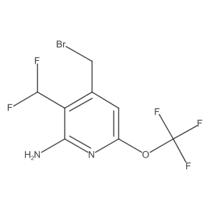 4-(Bromomethyl)-3-(difluoromethyl)-6-(trifluoromethoxy)pyridin-2-amine Structure